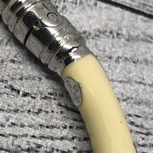 VINTAGE enamel and sterling silver 925 Italy clamper bracelet statement - Picture 5 of 6